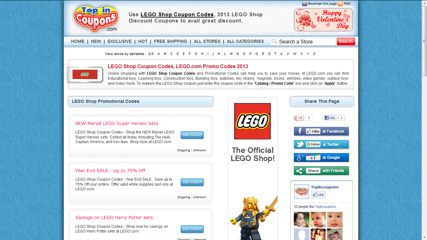 lego store coupon